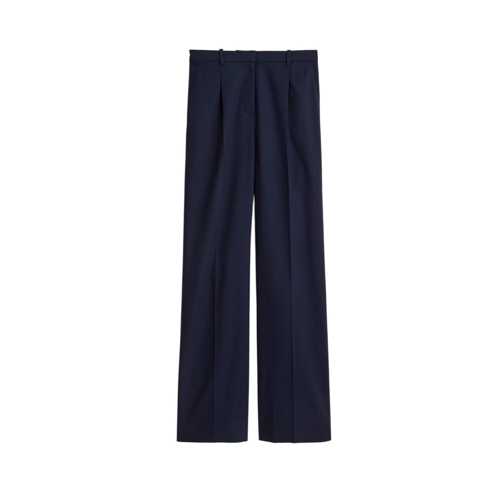 J.CREW Essential wide-leg pant in Italian studio wool blend 14 blue